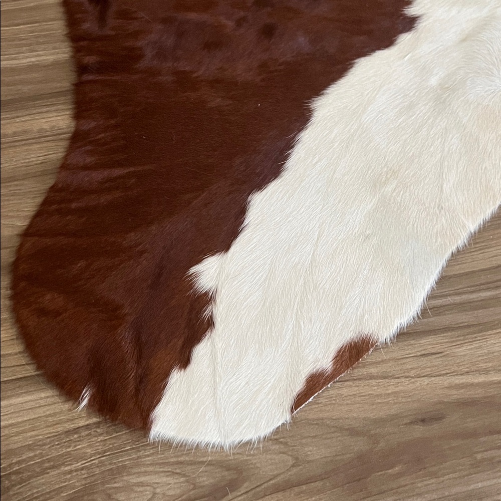 Texas Proud Cowhide Area Rug - Brown & White - Picture 2 of 8